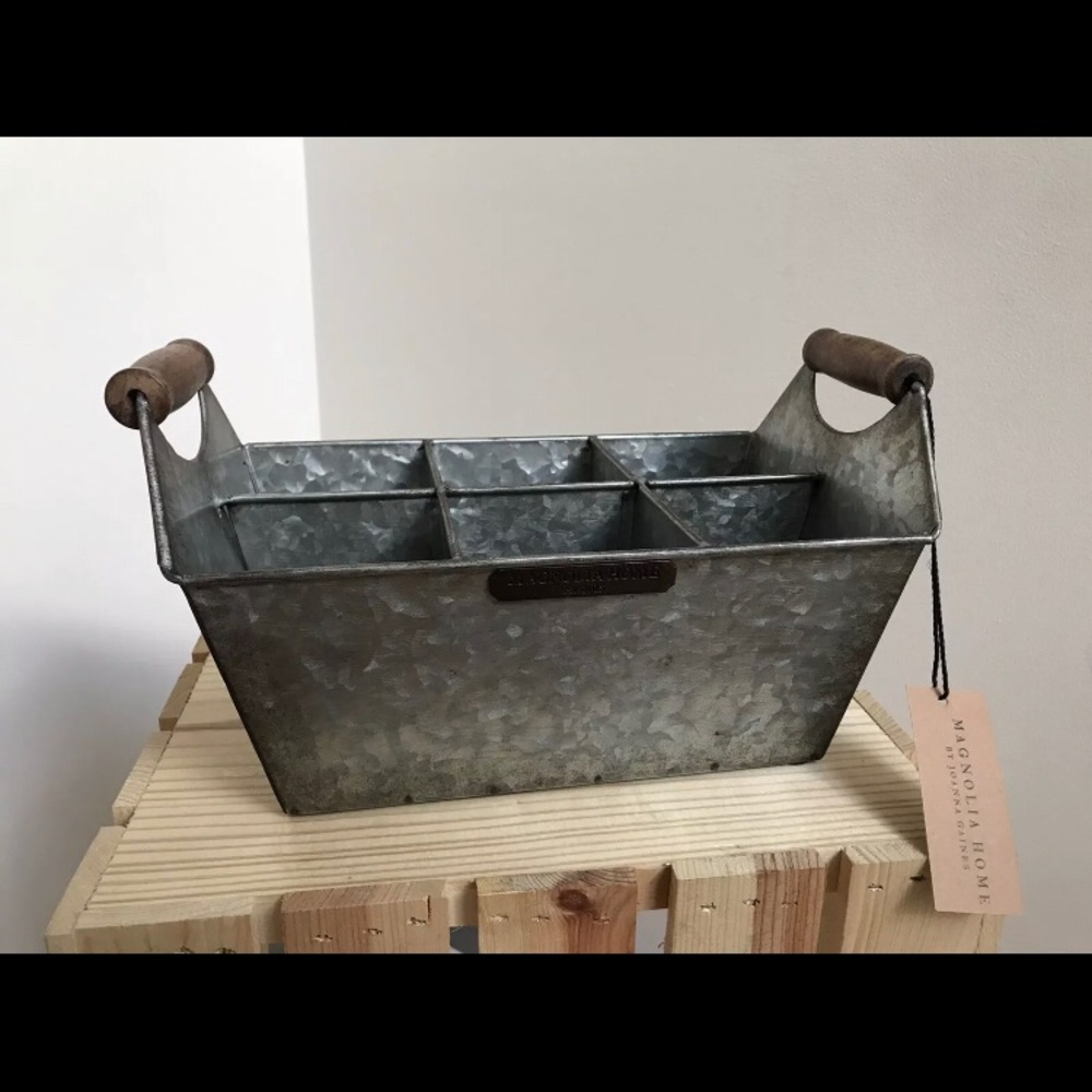 Magnolia Home 6 Slots galvanized Metal Caddy